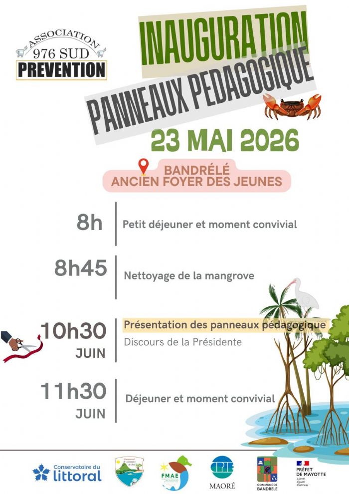 Matinée citoyenne et environnementale ce samedi à la mangrove de Bandrélé avec 976 Sud Prévention
